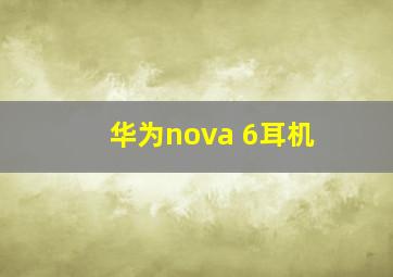 华为nova 6耳机